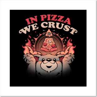 In Pizza We Crust - Cute Funny Evil Creepy Baphomet Gift Posters and Art